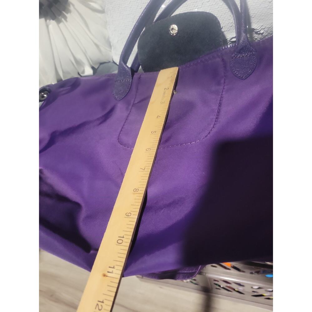 Auth LONGCHAMP Le Pliage Medium Nylon Purple w/ Original Strap ! - Picture 13 of 16